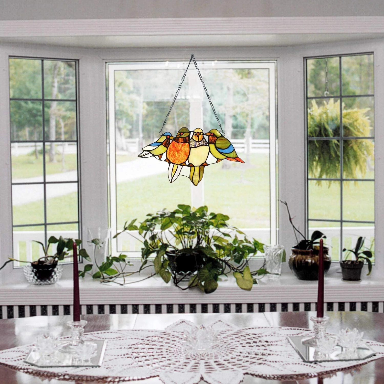 Capulina Stained Glass Window Hangings Birds Window Tiffany - Image 2