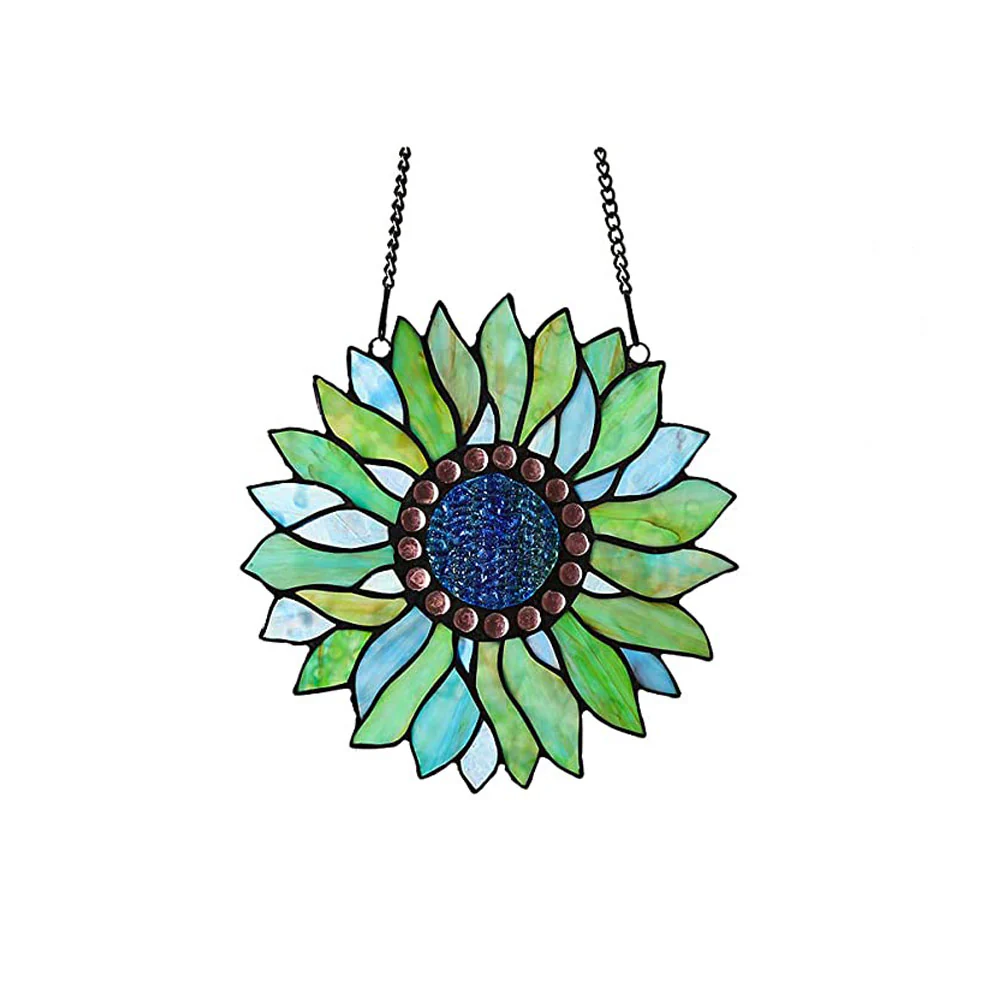Capulina Sunflower Stained Glass Window Hangings - Image 9