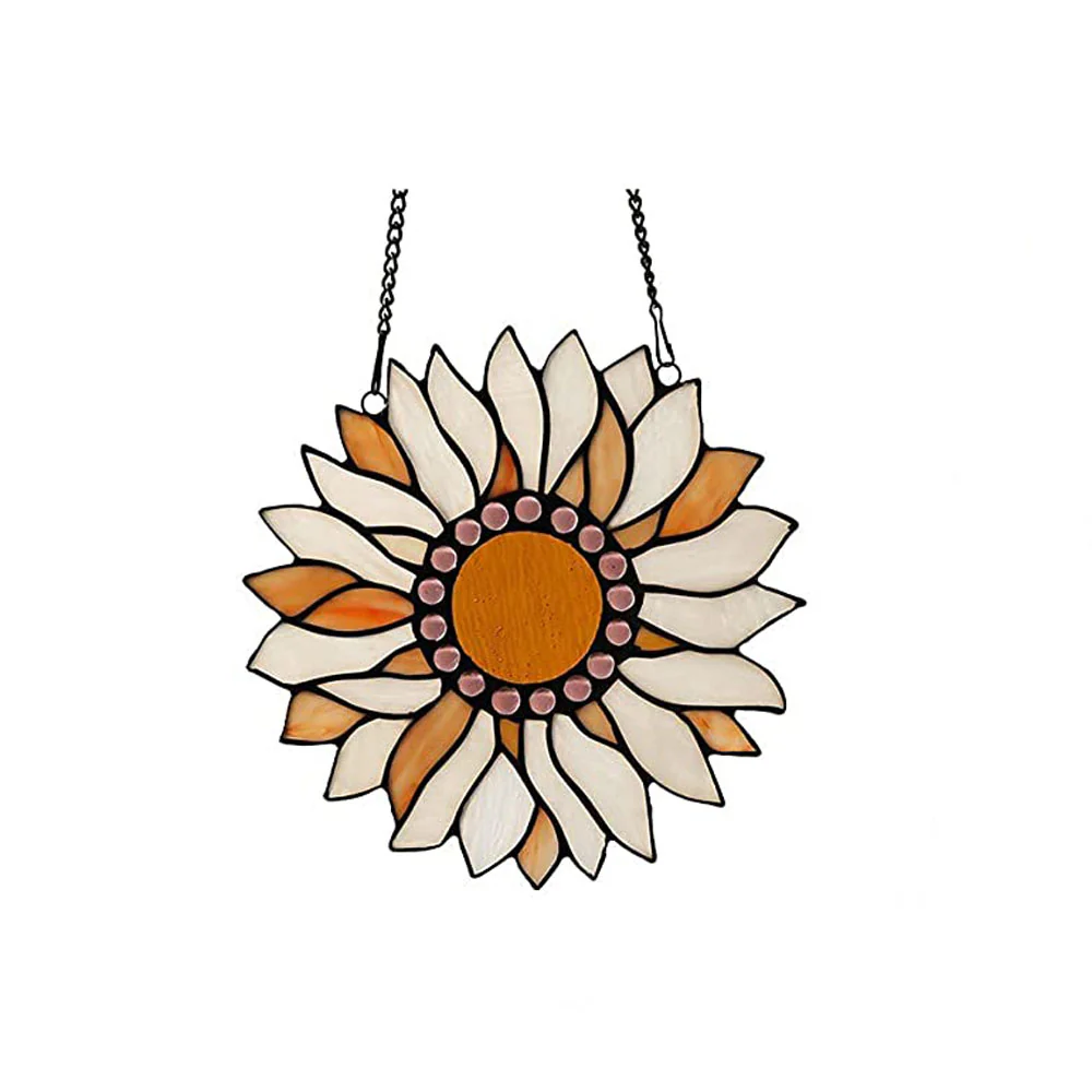 Capulina Sunflower Stained Glass Window Hangings Handicrafts - Image 16