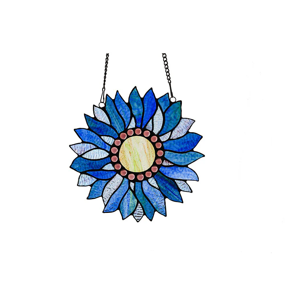 Capulina Sunflower Stained Glass Window Hangings Tiffany Glass Crafts