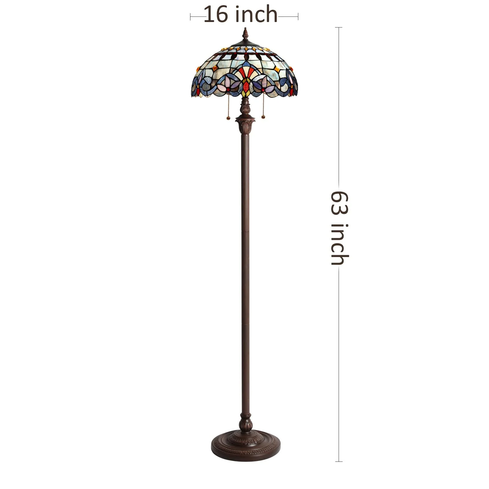 Capulina Tiffany Floor LampTraditional Art StyleStanding Lamp - Image 6