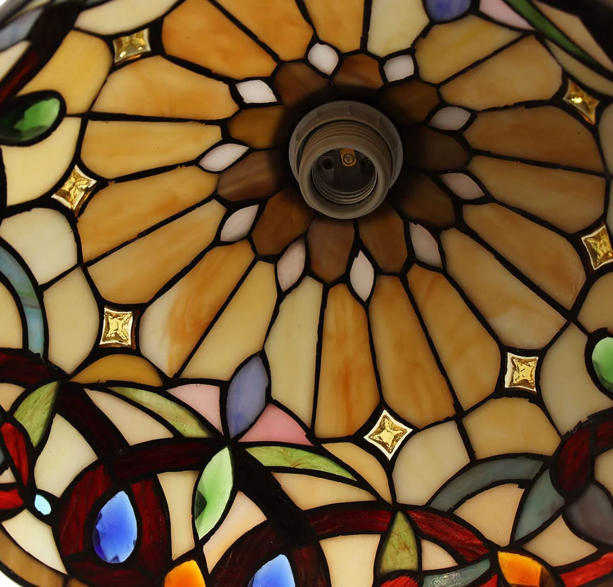Capulina Tiffany Mini Pendant Light Wide Victorian Style - Image 6