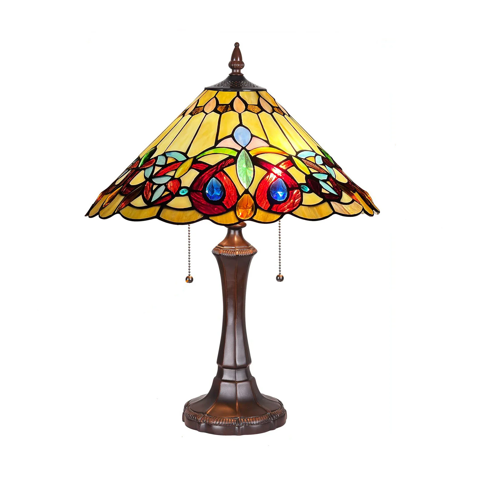 Capulina Tiffany Table Lamp Bedside Reading Lamp Victorian Style - Image 8